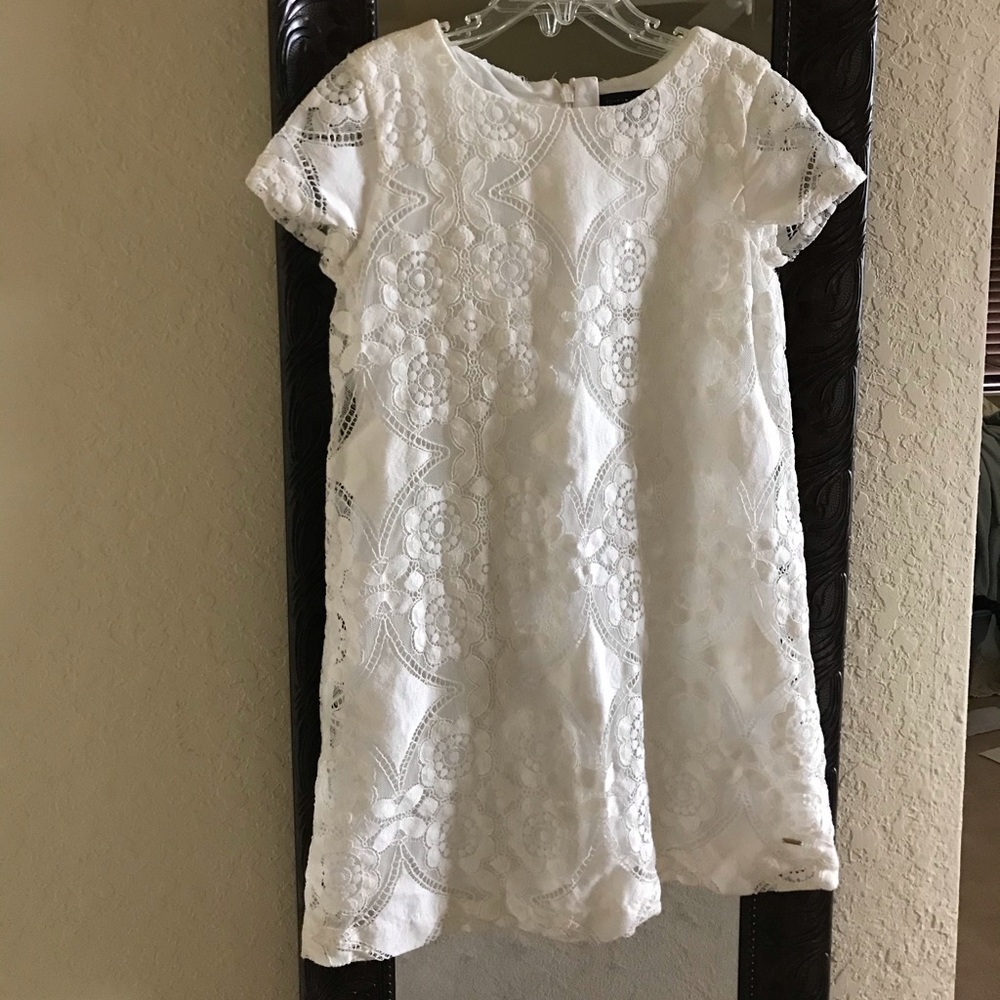 Tommy Hilfiger White Lace Lined spring dress Size7